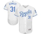 Kansas City Royals #31 Ian Kennedy Authentic White 2016 Father Day Fashion Flex Base MLB Jersey