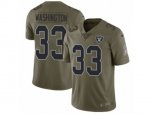 Oakland Raiders #33 DeAndre Washington Limited Olive 2017 Salute to Service NFL Jersey