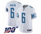 Detroit Lions #6 Sam Martin White Vapor Untouchable Limited Player 100th Season Football Jersey