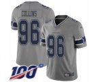 Dallas Cowboys #96 Maliek Collins Limited Gray Inverted Legend 100th Season Football Jersey