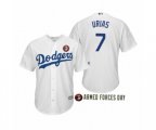 2019 Armed Forces Day Julio Urias Los Angeles Dodgers White Jersey