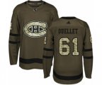 Montreal Canadiens #61 Xavier Ouellet Authentic Green Salute to Service NHL Jersey