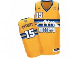 Denver Nuggets #15 Carmelo Anthony Authentic Gold Alternate NBA Jersey