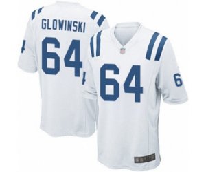 Indianapolis Colts #64 Mark Glowinski Game White Football Jersey