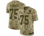 Oakland Raiders #75 Brandon Parker Limited Camo 2018 Salute to Service NFL Jersey
