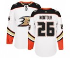 Anaheim Ducks #26 Brandon Montour Authentic White Away Hockey Jersey