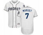 San Diego Padres #7 Manuel Margot White Home Flex Base Authentic Collection MLB Jersey