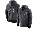 Carolina Panthers #51 Sam Mills Stitched Black Anthracite Salute to Service Player Performance Hoodie