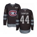 Montreal Canadiens #44 Nate Thompson Authentic Black 1917-2017 100th Anniversary Hockey Jersey