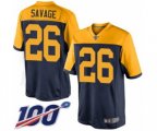 Green Bay Packers #26 Darnell Savage Jr. Limited Navy Blue Alternate 100th Season Football Jersey