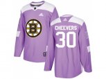 Adidas Boston Bruins #30 Gerry Cheevers Purple Authentic Fights Cancer Stitched NHL Jersey