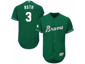 Atlanta Braves #3 Babe Ruth Green Celtic Flexbase Authentic Collection MLB Jersey