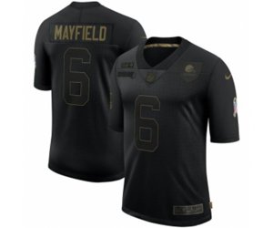 Cleveland Browns #6 Baker Mayfield 2020 Salute To Service Limited Jersey Black