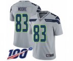 Seattle Seahawks #83 David Moore Grey Alternate Vapor Untouchable Limited Player 100th Season Football Jersey