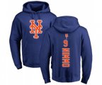 New York Mets #9 Brandon Nimmo Royal Blue Backer Pullover Hoodie
