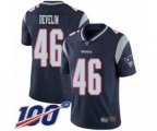 New England Patriots #46 James Develin Navy Blue Team Color Vapor Untouchable Limited Player 100th Season Football Jersey