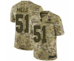 New Orleans Saints #51 Sam Mills Limited Camo 2018 Salute to Service NFL Jersey