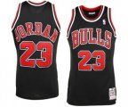 Mitchell and Ness Chicago Bulls #23 Michael Jordan Authentic Black Throwback NBA Jersey