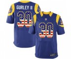 Los Angeles Rams #30 Todd Gurley Elite Royal Blue Alternate USA Flag Fashion Football Jersey
