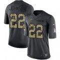 Los Angeles Rams #22 Trumaine Johnson Limited Black 2016 Salute to Service NFL Jersey
