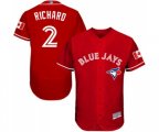 Toronto Blue Jays #2 Clayton Richard Scarlet Alternate Flex Base Authentic Collection Alternate Baseball Jersey