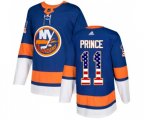 New York Islanders #11 Shane Prince Authentic Royal Blue USA Flag Fashion NHL Jersey