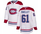 Montreal Canadiens #61 Xavier Ouellet Authentic White Away NHL Jersey