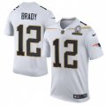 New England Patriots #12 Tom Brady Elite White Team Rice 2016 Pro Bowl NFL Jersey