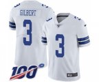 Dallas Cowboys #3 Garrett Gilbert White Men's Stitched NFL 100th Season Vapor Untouchable Limited Jersey