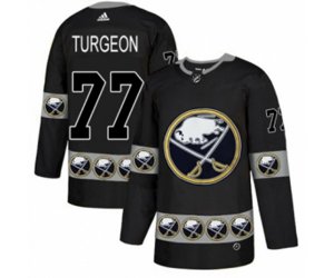 Adidas Buffalo Sabres #77 Pierre Turgeon Authentic Black Team Logo Fashion NHL Jersey