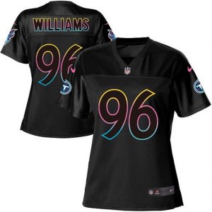 Women Tennessee Titans #96 Sylvester Williams Game Black Fashion NFL Jersey