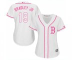 Women's Boston Red Sox #19 Jackie Bradley Jr Replica White Fashion Baseball Jersey