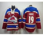 nhl jerseys colorado avalanche #19 sakic red-blue[pullover hooded sweatshirt]
