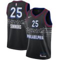 Philadelphia 76ers #25 Ben Simmons Black Basketball Jersey 2020-2021 City Edition