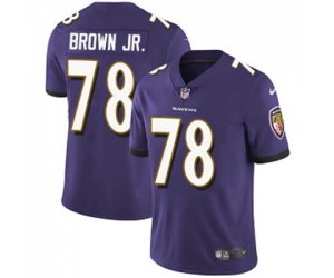 Baltimore Ravens #78 Orlando Brown Jr. Purple Team Color Vapor Untouchable Limited Player Football Jersey