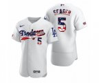 Corey Seager Los Angeles Dodgers White 2020 Stars & Stripes 4th of July Jersey