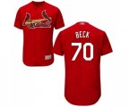 St. Louis Cardinals #70 Chris Beck Red Alternate Flex Base Authentic Collection Baseball Jersey