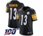 Pittsburgh Steelers #13 James Washington Black Team Color Vapor Untouchable Limited Player 100th Season Football Jersey