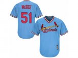 St. Louis Cardinals #51 Willie McGee Replica Light Blue Cooperstown MLB Jersey