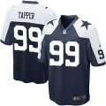 Dallas Cowboys #99 Charles Tapper Game Navy Blue Throwback Alternate NFL Jersey