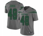 New York Jets #48 Jordan Jenkins Limited Gray Inverted Legend Football Jersey