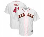 Boston Red Sox #41 Chris Sale Replica White 2019 Gold Program Cool Base Baseball Jersey