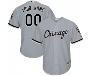 Chicago White Sox Customized Replica Grey Road Cool Base Baseball Jersey
