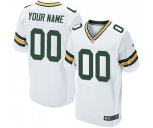 Green Bay Packers Customized Elite White Football Jersey