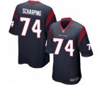 Houston Texans #74 Max Scharping Game Navy Blue Team Color Football Jersey