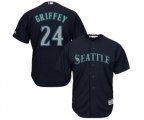 Seattle Mariners #24 Ken Griffey Replica Navy Blue Alternate 2 Cool Base Baseball Jersey