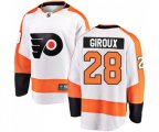 Philadelphia Flyers #28 Claude Giroux Fanatics Branded White Away Breakaway NHL Jersey