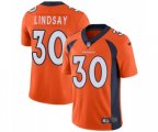 Denver Broncos #30 Phillip Lindsay Orange Team Color Vapor Untouchable Limited Player Football Jersey