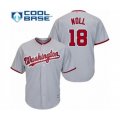 Washington Nationals #18 Jake Noll Authentic Grey Road Cool Base Baseball Player Jersey