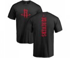 Houston Rockets #25 Austin Rivers Black One Color Backer T-Shirt